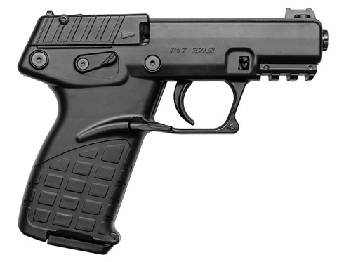 Kel-Tec P17 22 LR, 3.8″ Threaded Barrel, Black, Fiber Optic Sight, 10rd
