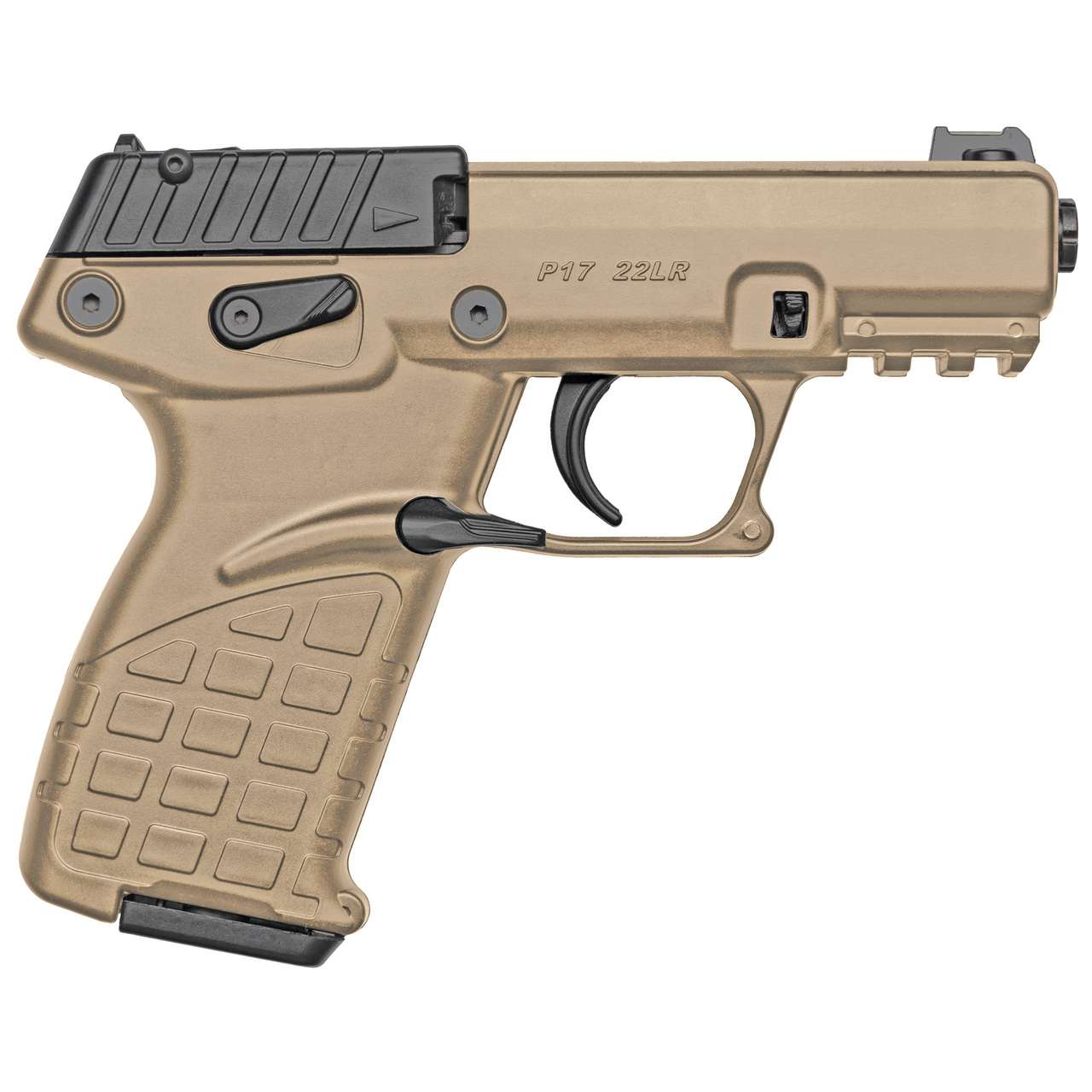 Kel-Tec P17 22 LR 3.93″ 16+1 Tan Tan Polymer Threaded Barrel 3 Magazines