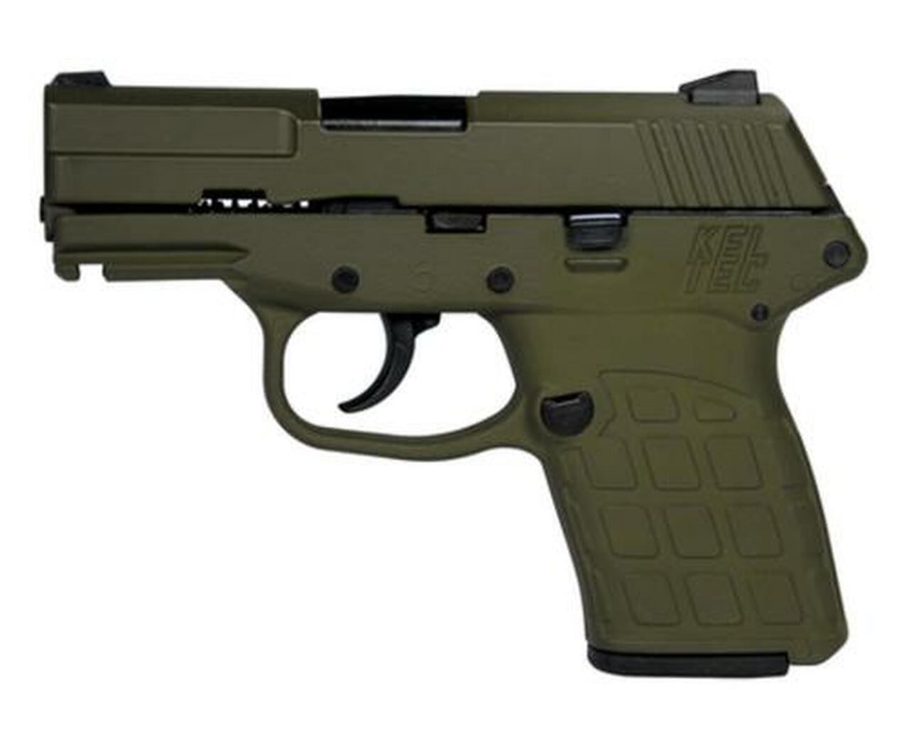 Kel-Tec PF-9 9mm 3.1″ Barrel Cerakote Olive Drab Green Grip & Frame, 7rd Mag