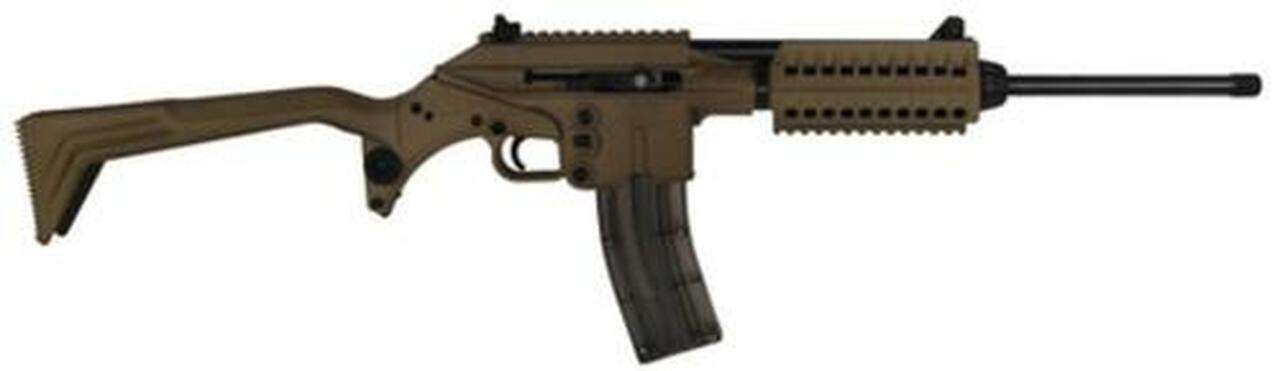 Kel-Tec SU22C Sport Utility Rifle with Charlie Stock, 22LR, 16.1″, Blued, Tan Stock