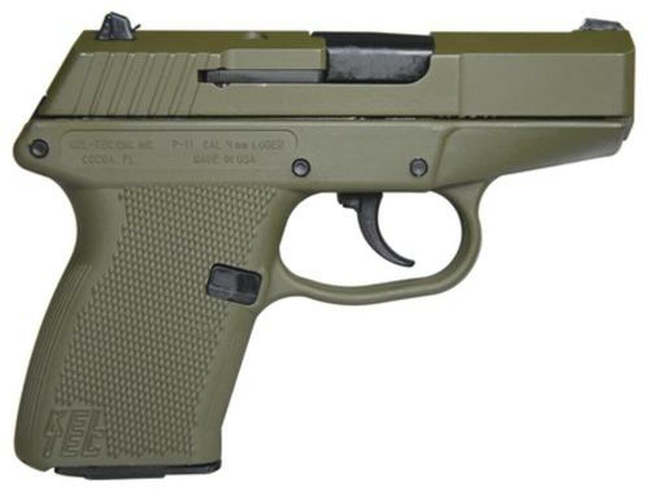 KelTec P-11 9mm 3.1 Inch Barrel Cerakote OD Green Slide Cerakote OD Green Grip/Frame 10 Round