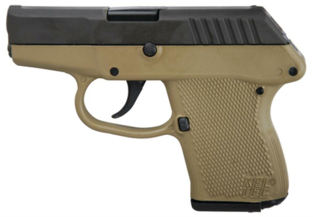 KelTec P-3AT .380 ACP 2.76″ Cerakote Tan Grip/Frame, 6 Rd Mag