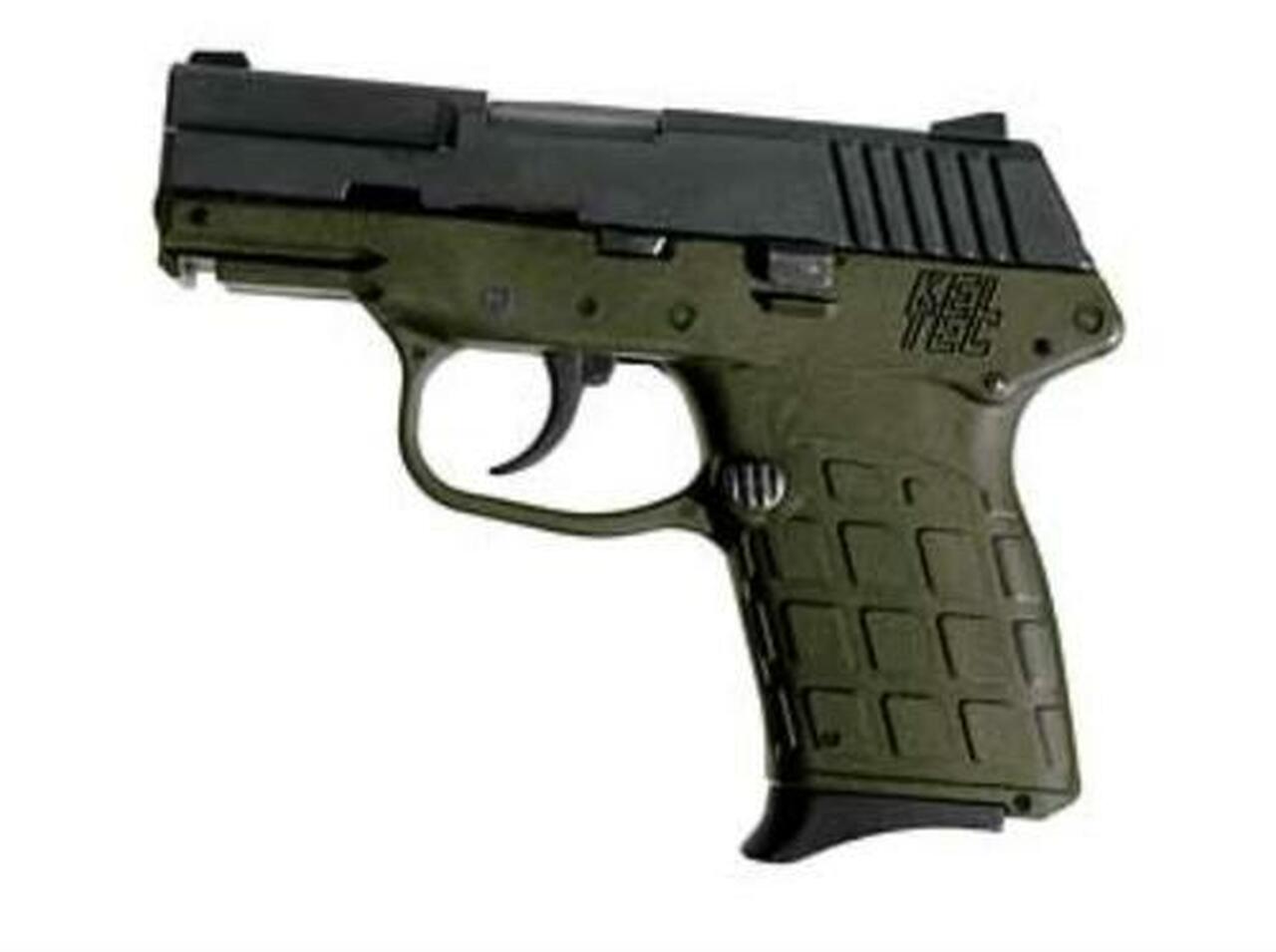 KelTec PF-9 9mm, 3″ Barrel, Green Grip, 7 Rd Mag