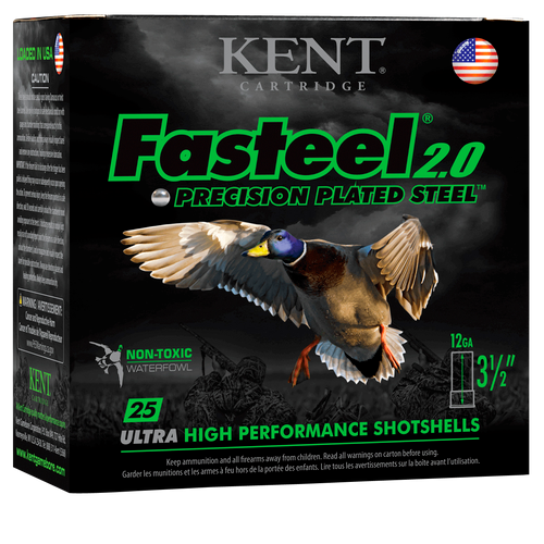 Kent Cartridge 2.0 Waterfowl 12 Ga, 3.5″, 1 3/8 oz, 3 Shot, 25rd Box