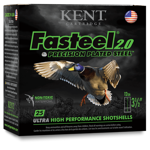 Kent Cartridge Fasteel 2.0 20 Ga, 3″, 1 oz, 2×4 Shot, 25rd Box