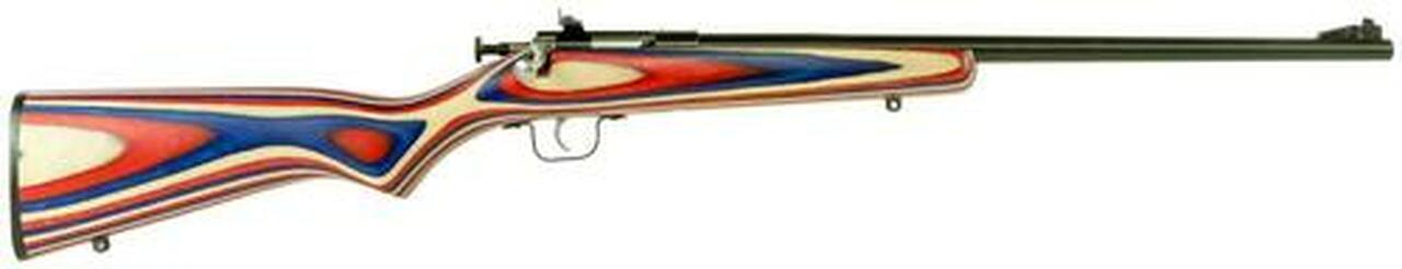 Keystone Crickett 22 LR, 16.12″, Red/White/Blue Laminate Stock