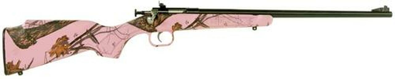 Keystone Crickett 22LR, 16.12″, Bolt Action, Mossy Oak Pink Blaze Stock, Blued
