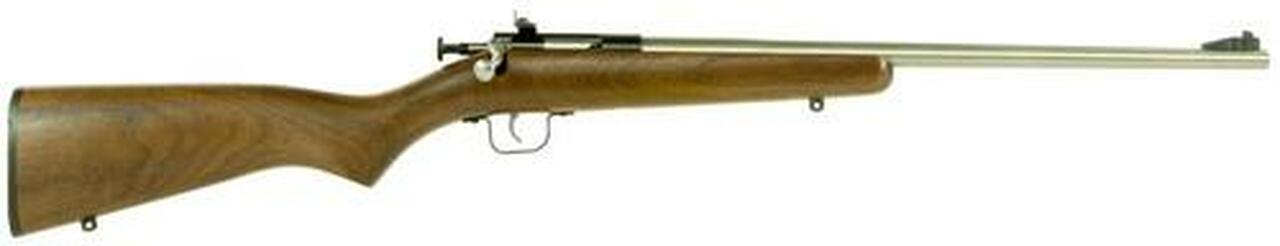 Keystone Crickett 22LR, 16.125″, Walnut Stock, Stainless Steel