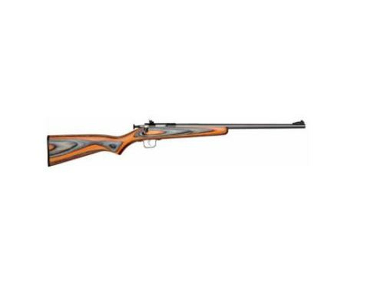 Keystone Crickett 22LR, 22″ Barrel, Black/Orange Laminate Stock