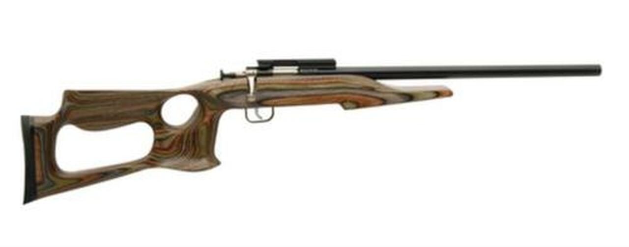 Keystone Davey Crickett Chipmunk .22 LR 16″ Bull Barrel Blue Finish Barracuda Style Laminated Thumbhole Stock
