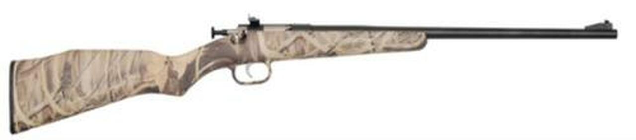 Keystone Davey Crickett Model 162 Youth 22LR 16.125″ Barrel Blue Finish Mossy Oak Duck Blind Stock