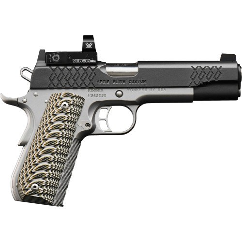 Kimber Aegis Elite Custom 9mm, 5″ Barrel, Black Slide, G10 Grip, Vortex Venom Red Dot, 9rd