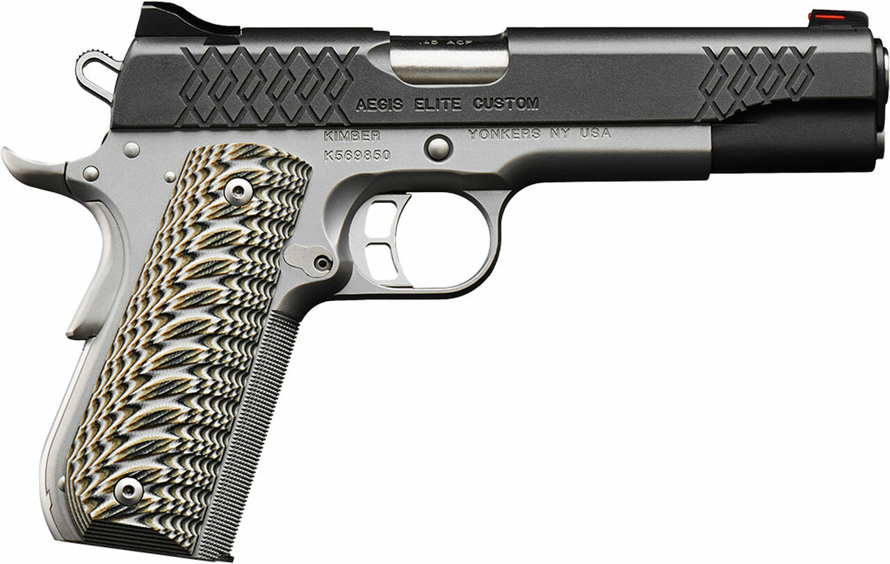 Kimber Aegis Elite Custom 9mm, 5″ Barrel, FO Sights, Satin Silver, 9rd