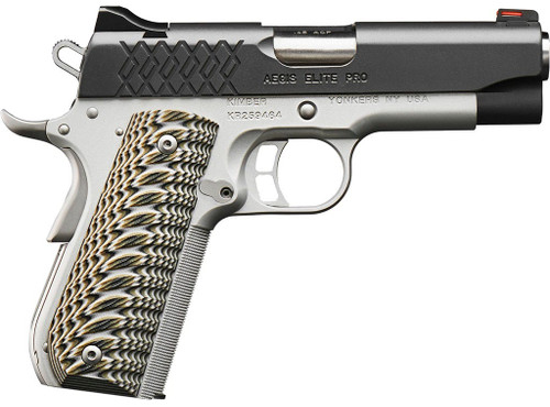 Kimber Aegis Elite Pro 9mm, 4″ Barrel, Stainless Frame, Black Slide, Hogue Grip, 9rd