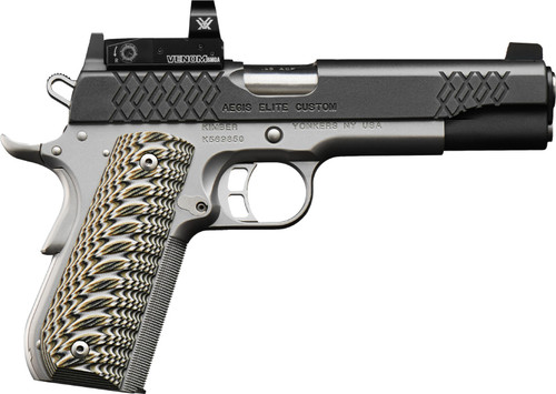 Kimber Aegis Elite Pro Venom 45 ACP, 5″ Barrel, Silver Frame, Black Slide, Vortex Venom 6 MOA Sight, 8rd