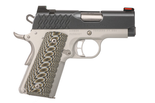 Kimber Aegis Elite Ultra Pro 45 ACP, 3″ Barrel, Satin Silver, Black Slide, 7rd