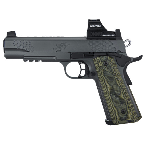 Kimber America 45 ACP, 5″ Barrel, Black, Holosun Optic, G10 Grip, 8rd