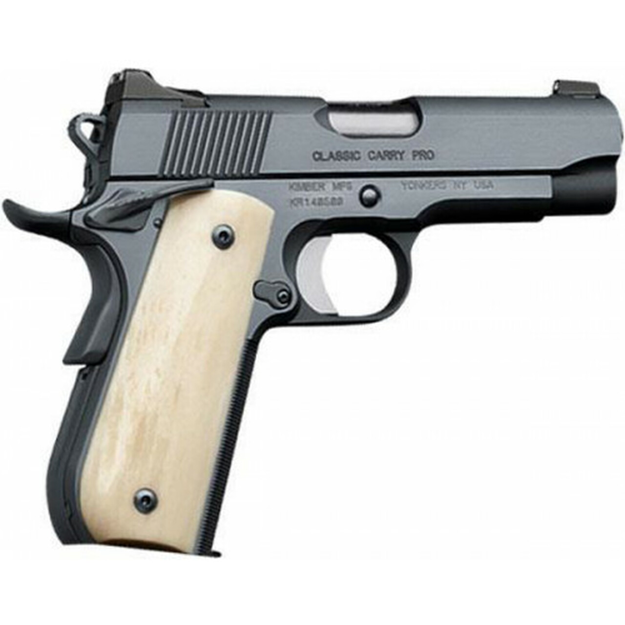 Kimber Classic Carry Pro 45 ACP, 4″, 8rd, Solid Ivory G10 Grips