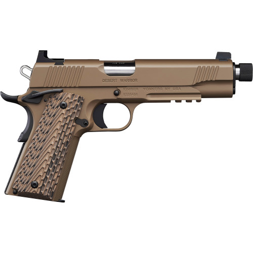 Kimber Desert Warrior 45 ACP, 5.5″ Threaded Barrel, Desert Tan/Black, G10 Grip, 7rd
