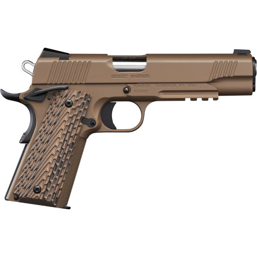 Kimber Desert Warrior 45 ACP, 5″ Barrel, Desert Tan, G10 Grip, 7rd