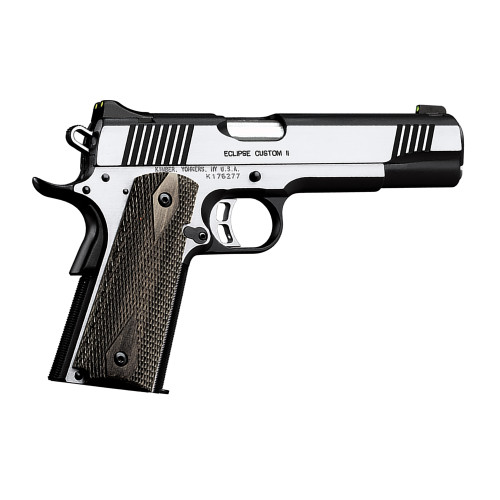 Kimber Eclipse Custom II 1911 45 ACP, 5″ Barrel, Silver, CA Compliant, 8rd