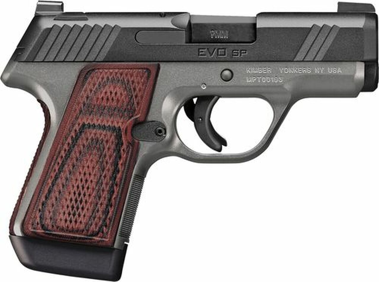 Kimber EVO SP CDP 9mm, 3″ Barrel, Tritium Night Sights, Striker Fired, Red/Black G10 Grips, 7rd Mag