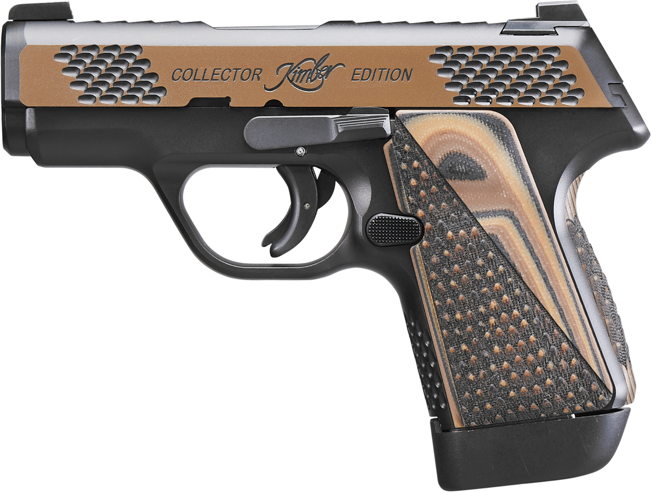 Kimber EVO SP Raptor 9mm, 3″ Barrel, KimPro II/Tru-Tan, Blk/Tan G10 Grips, 7rd