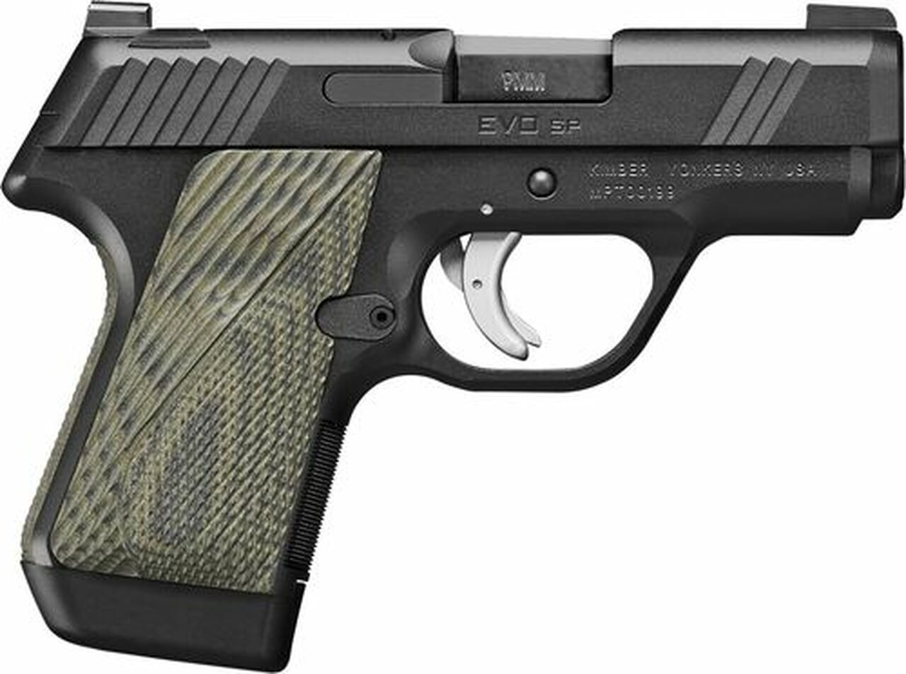 Kimber EVO SP TLE 9mm, 3″ Barrel, Tritium Night Sights, Striker Fired, G10 Grips, 7rd Mag