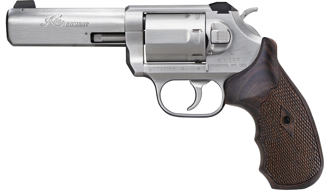 Kimber K6s Combat Revolver .357 Mag, 4″ Barrel, White 3-Dot Sight, Stainless, 6rd
