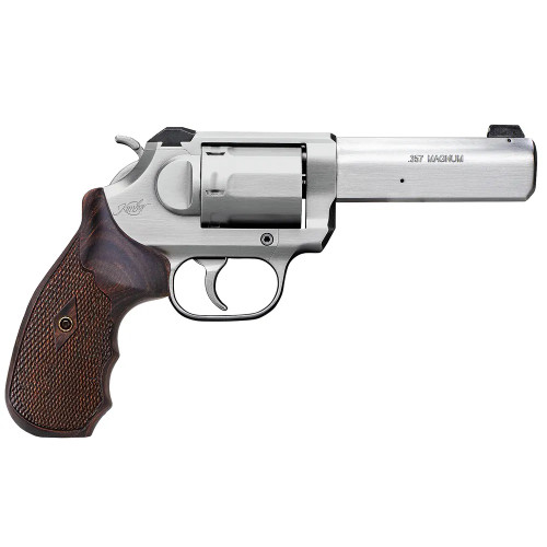Kimber K6s DASA Combat 357 Magnum, 4″ Barrel, Brushed Finish, Wood Grips, 6rd