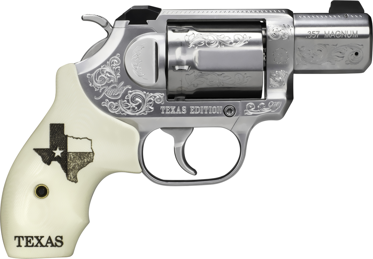 Kimber K6s Texas Edition .357 Mag, 2″ SS Barrel, Ivory G10 Texas Motif Grips, 6rd