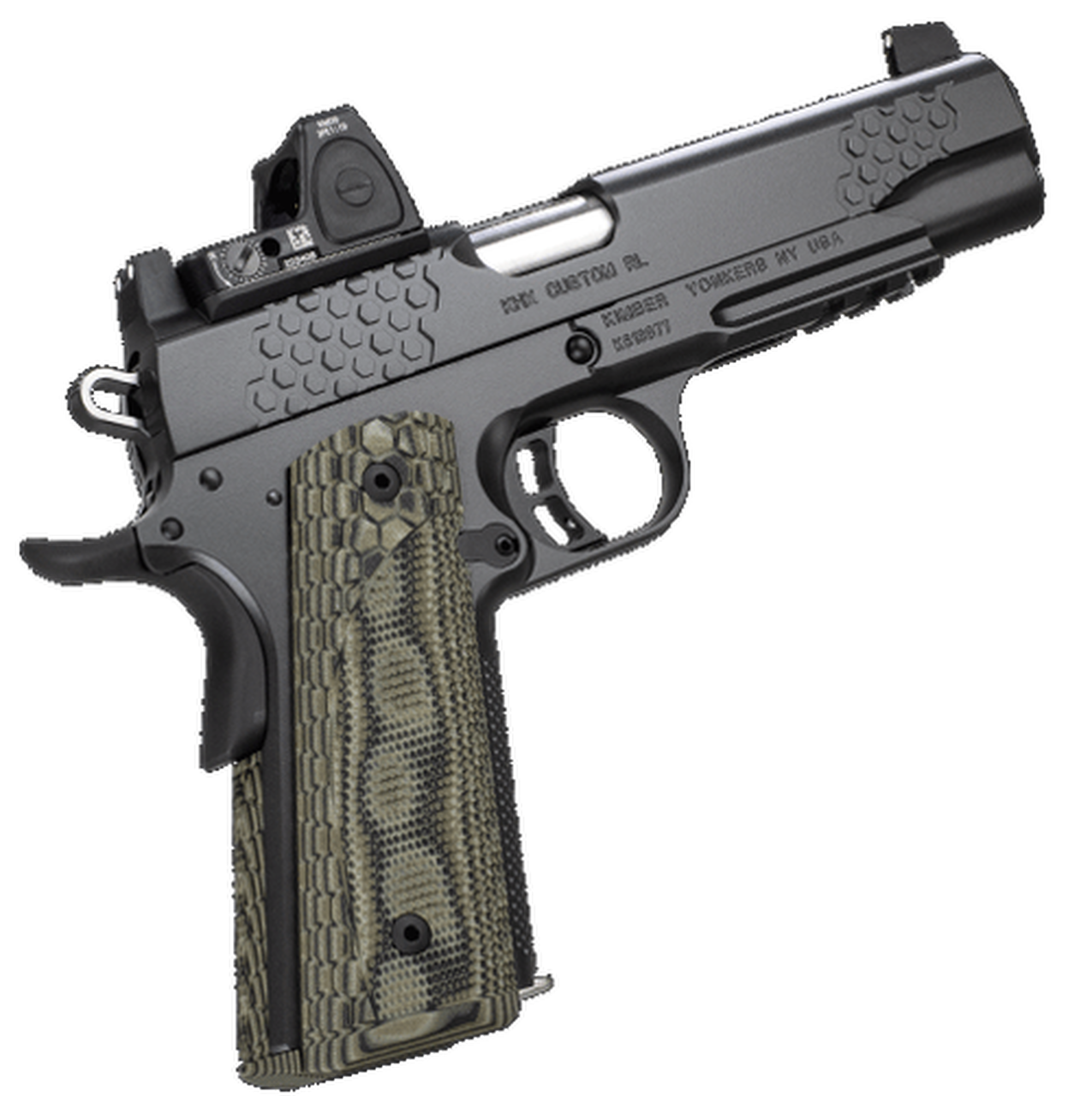 Kimber KHX Custom 1911 Optic Included, Rail 45 ACP 5″ Barrel Trijicon RMR 3.25 MOA Dot 8rd Mag