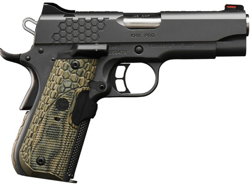 Kimber KHX Pro 9mm, 4″ Barrel, Black, Hogue G10 Grip, 9rd