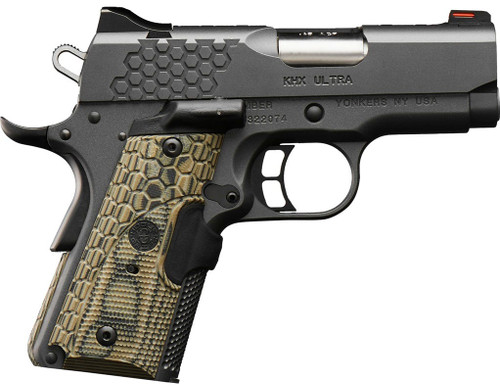 Kimber KHX Ultra 45 ACP, 3″ Barrel, Black, Hogue Grip, 7rd