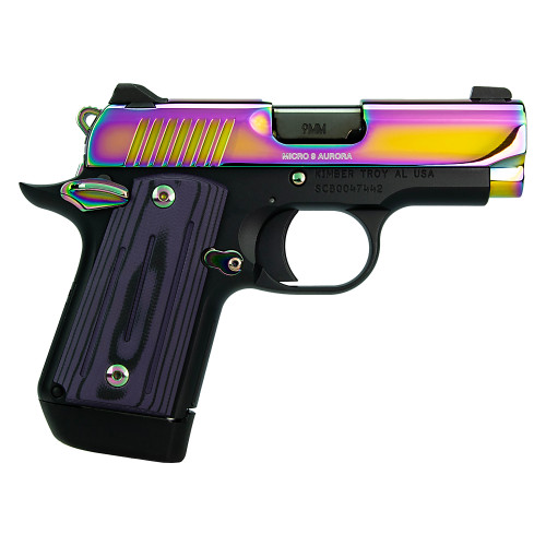 Kimber Micro 9 Aurora 9mm, 3.15″ Barrel, PVD Multi Color, Black Frame, 7rd