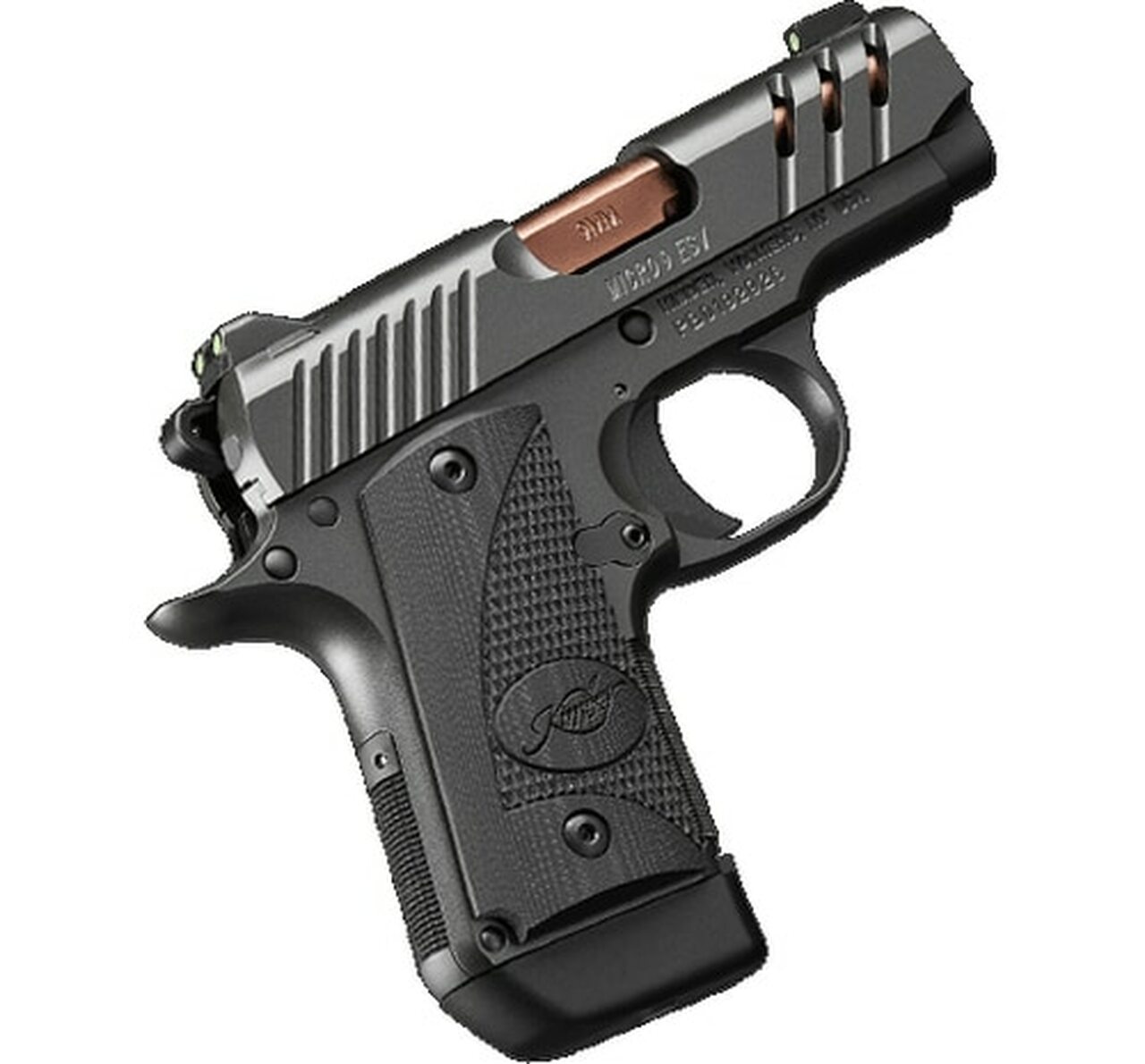 Kimber Micro 9 ESV 9mm, 3.15″, Black, TiN Rose Copper Barrel, 7rd