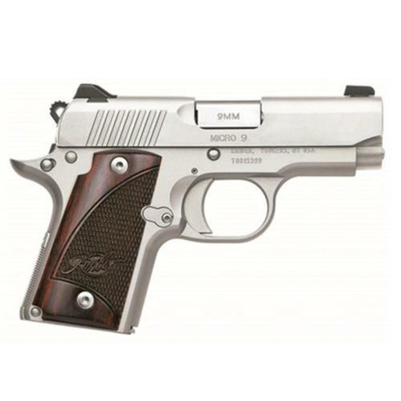 Kimber Micro 9 Stainless 9mm 3″ Barrel, Rosewood Grips 6 Rd Mag