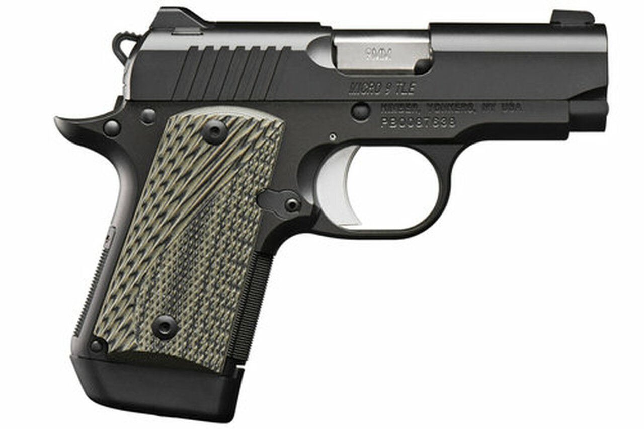Kimber Micro 9 TLE 9mm, 4.07″ Barrel, Thumb Safety, G-10 Grips, Matte Black, 7rd