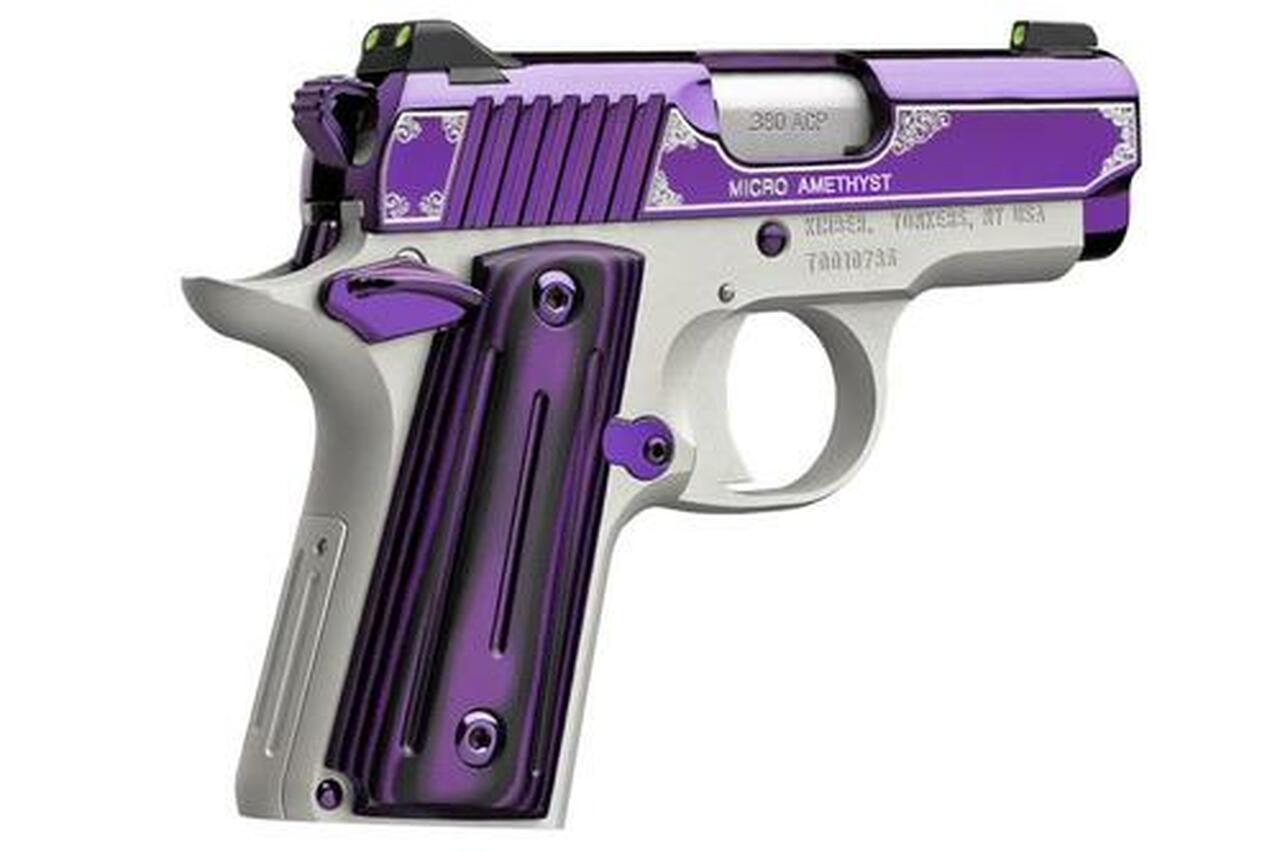 Kimber Micro Amethyst .380 ACP, 2.75″, 6rd, Purplve PVD, Cut Scrol Engraving
