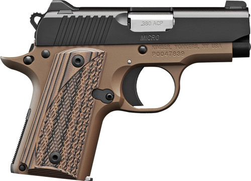 Kimber Micro Desert Night 380 ACP, 2.75″ Barrel, Desert Tan Frame, Black Slide, 7rd