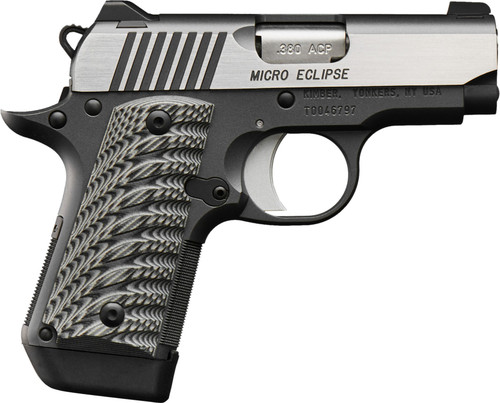 Kimber Micro Eclipse 380 ACP, 3.15″ Barrel, Black Frame, Silver Slide, 7rd