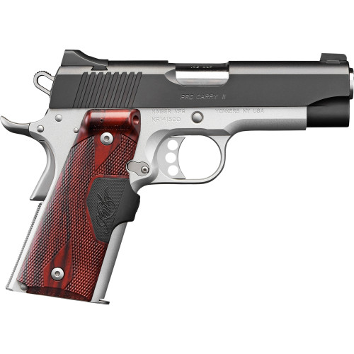 Kimber Pro Carry II 9mm, 4″, Black Slide, Rosewood Crimson Trace Laser Grip, 9rd