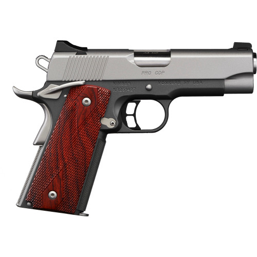 Kimber Pro CDP 45 ACP, 4″ Barrel, Gray Slide, Wood Grip, 7rd
