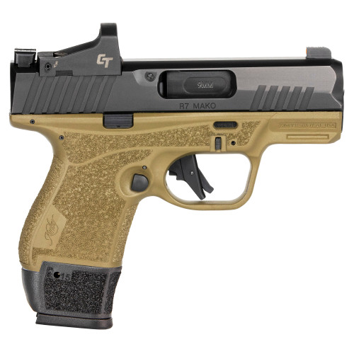 Kimber R7 Mako 9mm, 3.37″ Barrel, Flat Dark Earth Frame, Black Slide, Crimson Trace Red Dot, MFT Holster, Range Bag, 15rd