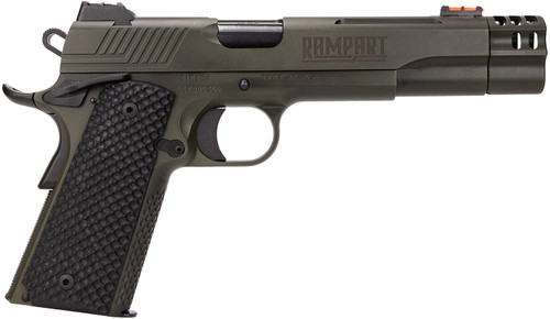 Kimber Rampart 45 ACP, 5″ Barrel, Olive Drab Green Cerakote, Compensator, G10 Grip, 8rd