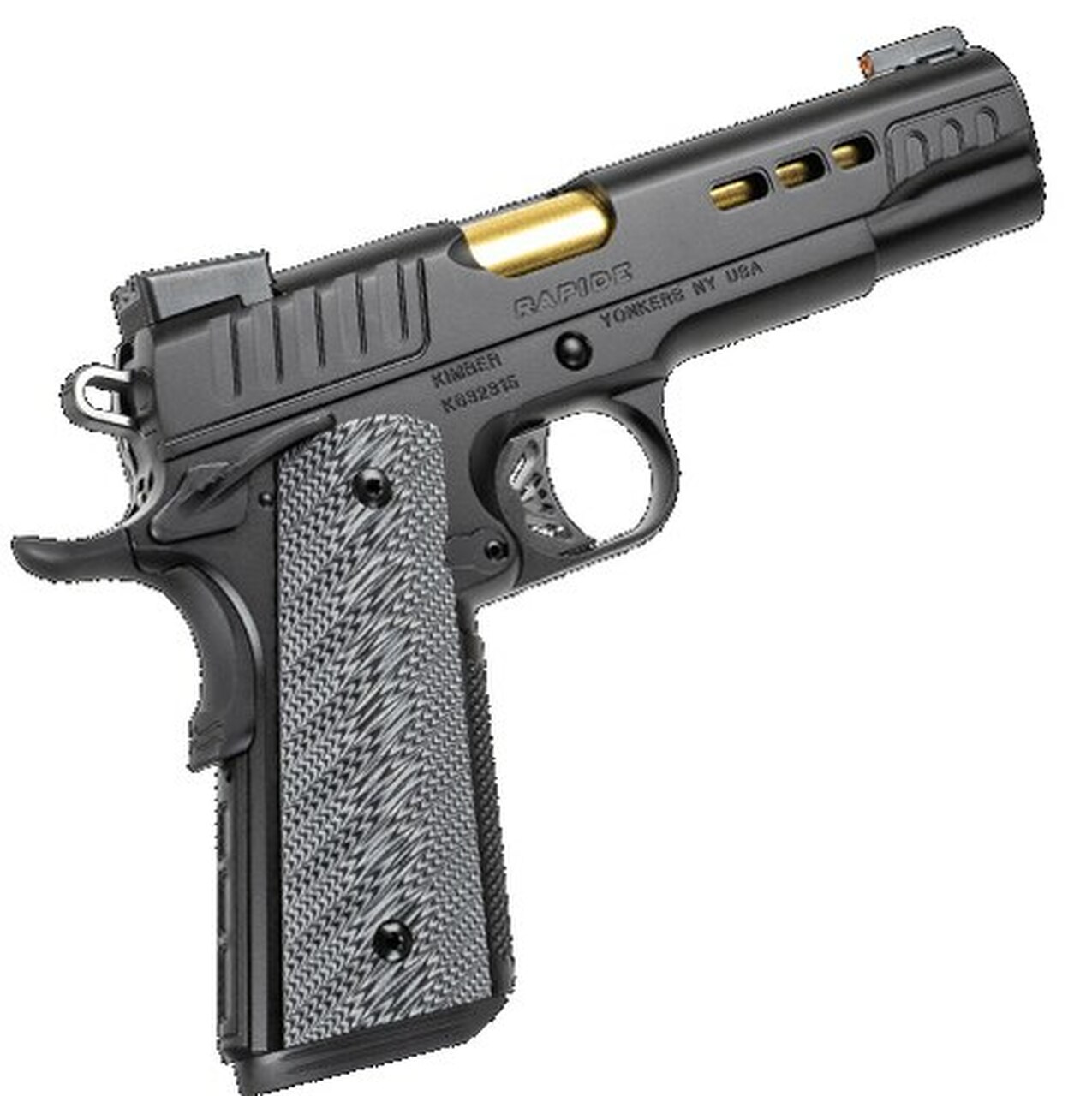 Kimber Rapide 10mm ACP, 5″ Barrel, Black WavZ G10 Grips, KimPro II Slide/Frame, 8rd
