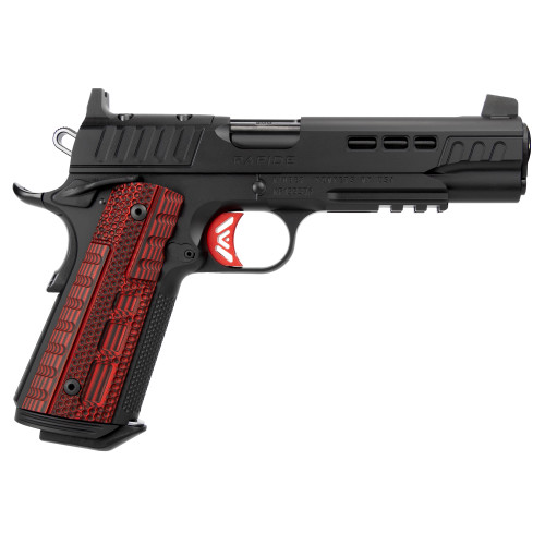 Kimber Rapide Heat 1911 45 ACP, 5″ Barrel, Black, Red G10 Grip, 8rd