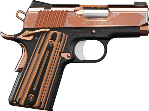 Kimber Ultra 1911 II 9mm, 3″ Barrel, Rose Gold, Fixed Sights, 8rd