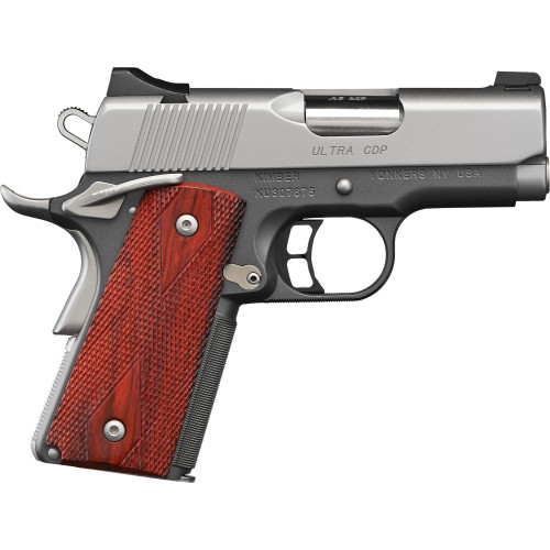 Kimber Ultra CDP 45 ACP, 3″ Barrel, Charcoal Gray, Rosewood Grip, 7rd