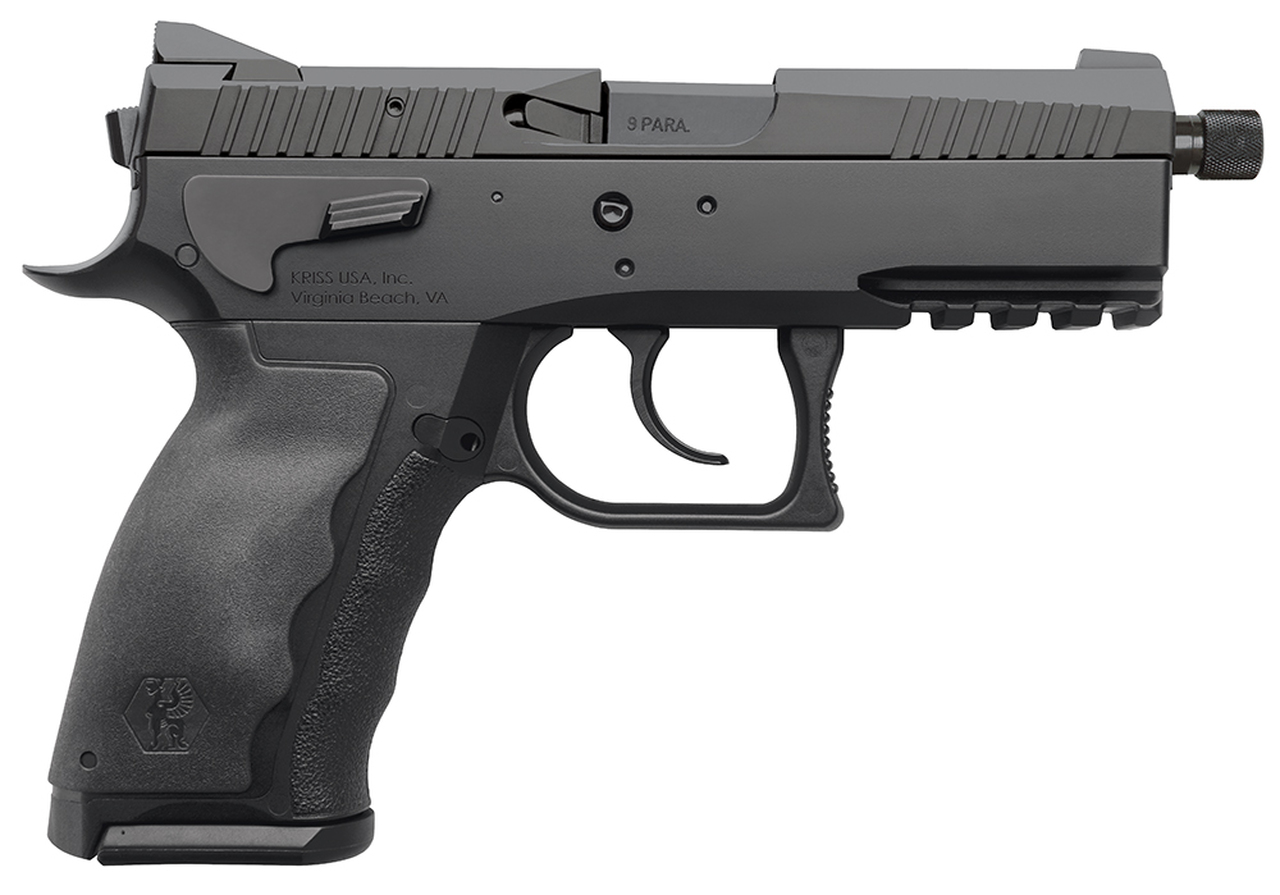 Kriss Sphinx Single/Double 9mm 3.7″ Barrel, Black Interchangeable Backstraps, 15rd